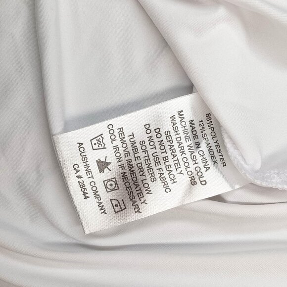 Footjoy Golf Polo Shirt Mens 2XL Heather Sky White Navy Colorblock Lisle 26070 - Picture 16 of 16